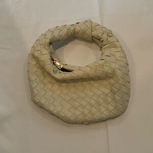 Braided Cream Clutch